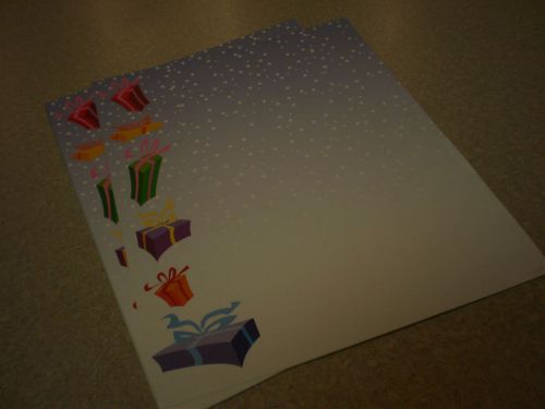14 Count &#034;WINTER GIFTS&#034; Letterhead Stationary Printer Paper HOLIDAY/CHRISTMAS