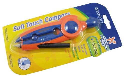 NEW Westcott Soft Touch School Compass With Microban Protection, Assorted Colors
