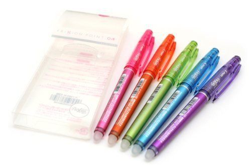 Pilot Frixion Point 0.4mm (Retractable Gel Ink Pen) LF-22P4 (5 Colors Set)