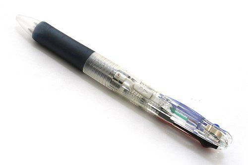 Zebra B4A3 Clip-on G 4C 0.7mm 4 Color Ballpoint Pen Transparent Body