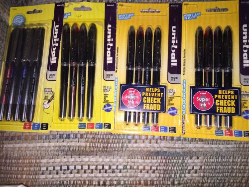 Assorted uni-ball pens lot of 4 for sale