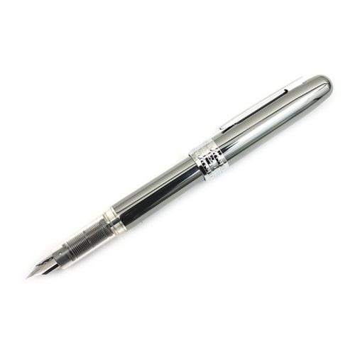 Platinum plaisir fountain pen, gunmetal barrel, medium point, black ink for sale