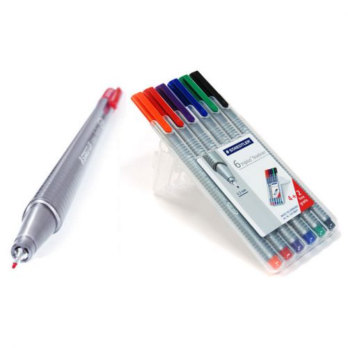 Staedtler 334 sb6 triplus® 0.3 mm fine liner dry safe pen_6 color set for sale