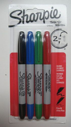 Sharpie Fine Point Permanent Marker, Assorted Colors, 4-Pack