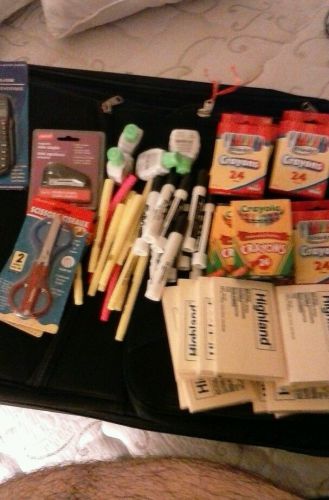 Lot of 63 - brand new - expo low odor dry erase markers &amp; hi liters, crayons for sale