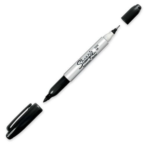 Sharpie Permanent Marker Pen Twin Tip Black