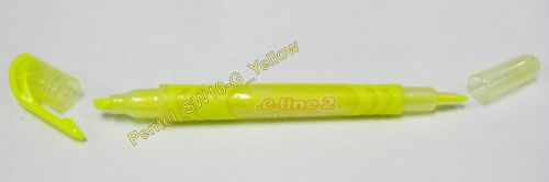 5 pcs highlighter yellow light twin tip broad fine slw10-g e-line 2 for sale