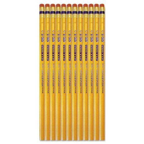 The Write Dudes U.S.A. Gold American Cedar #2 Pencils, 12 count