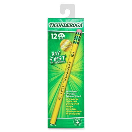 Ticonderoga Pencil With Eraser - #2 Pencil Grade - Yellow Barrel - 12 (dix33312)
