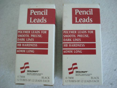 Lead Pencil Refills Skilcraft 7510-01-317-6422 HM 0.7mm 2 Boxes 24 Tubes 288pcs
