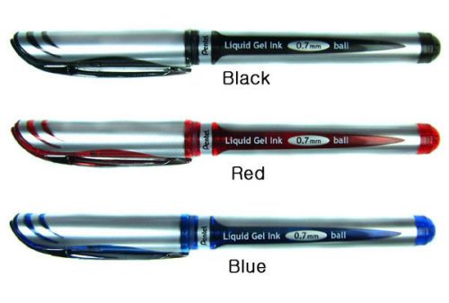 Pentel EnerGel Liquid Ink Pen - 0.7mm - Black, Red,Blue