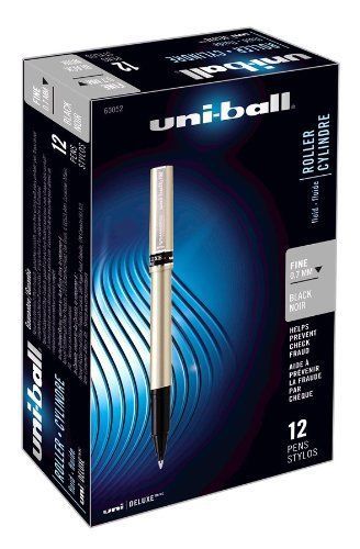Uni-ball deluxe rollerball pen - 0.7 mm pen point size - black ink - (60052) for sale