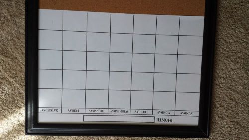 Whiteboard calendar with cork board