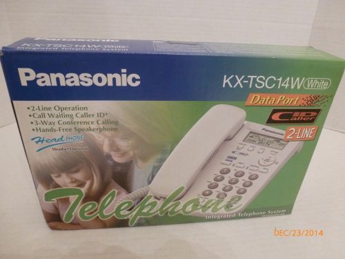 KX-TSC14W Panasonic 2 two Line Telephone White office Business New