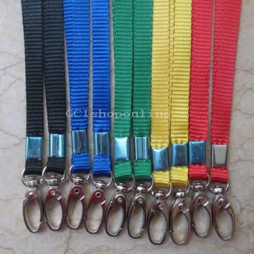 10 x lanyard neck straps w/ swivel id card badge clip m two two two for sale