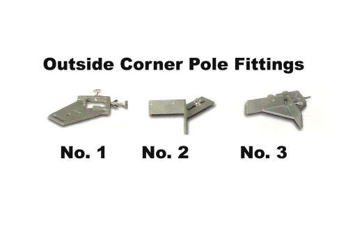 Masonry Tools, Corner Pole Fitting, Outside Set of 3