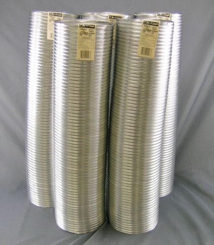 Box of 5 deflecto semi-rigid flexible aluminum duct 7&#034; diameter x 8&#039; a078 a078/5 for sale