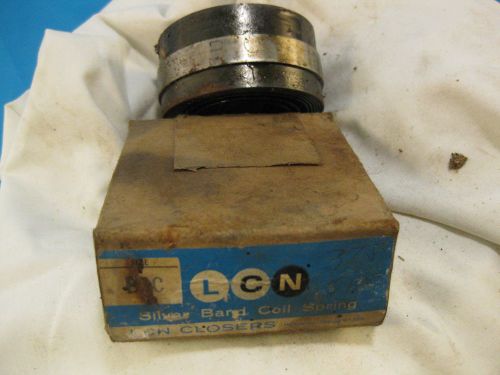 Vintage NOS LCN Door Closer Spring Coil Silver Band Size B-C 9 72 3 3/8&#034;D w/ Box
