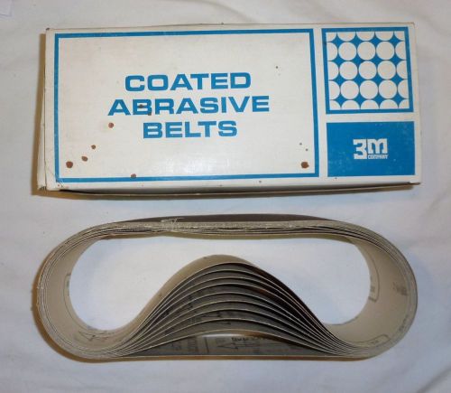 (10) 3M 3&#034; x 27&#034; 120X Coated Abrasive Production Cloth Belts NEW in Box!