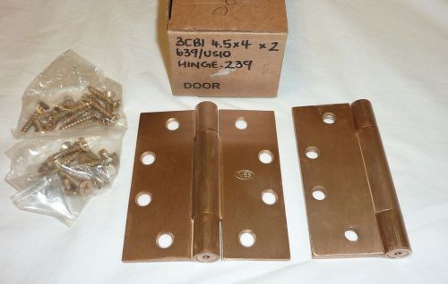 2 ives 3cb1 4.5&#034; x 4&#034; 639 us10 concealed bearing mortise hinges satin bronze new for sale