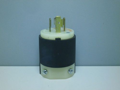 Hubbell 2411 turn-twist-lock locking plug 20a 125/250v 3-pole 4-wire l14-20p for sale