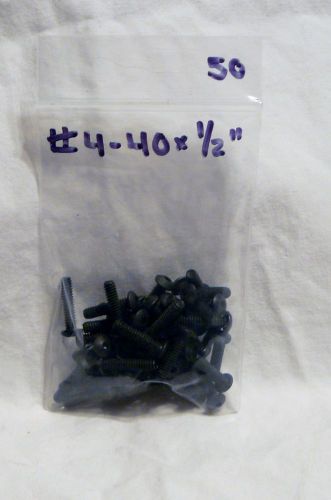Button Head Socket Cap Screw / Alloy Steel / Black Oxide / #4-40 X 1/2&#034; / 50 pkg