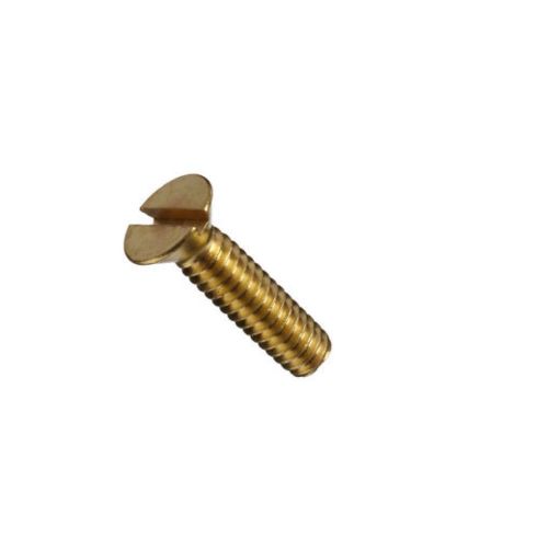 Brass Machine Screw, Flat Head, Slotted Drive, #2-56, 3/16&#034; Length. (pack Of 99)