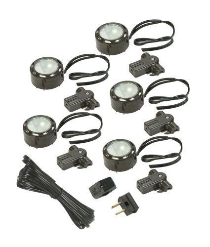 Natural halogen illumination line voltage accent light kit 5 pack bronze bright for sale