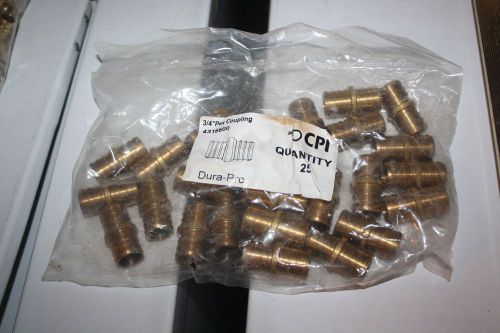 (25) cpi dura pro 431660  3/4&#034;  pex coupling - brass crimp fittings for sale