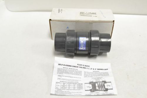 NEW PLAST-O-MATIC CKS200EPT-NC-PV THERMOPLASTIC PVC 2 IN NPT CHECK VALVE B233122