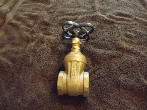 Nibco 1 1/2 brass gate valve t-113 water plumbing control for sale