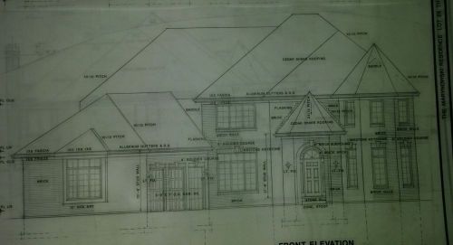 Architectural blue prints single family coustom homes