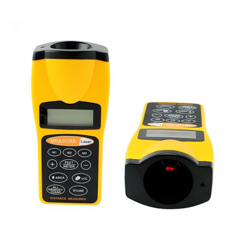 LCD Ultrasonic Laser Pointer Distance Measure Meter Range Measurer CP-3007