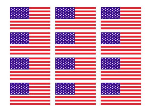 12 - American Flag 2&#034; Helmet, Hard Hat, Iphone USA Vinyl Sticker Decal HS-5000