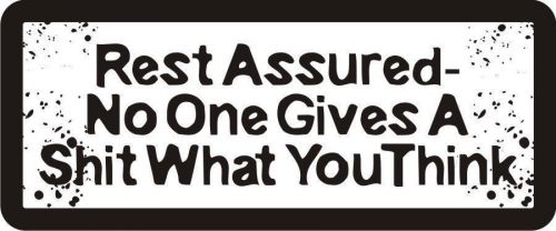 3 - Rest Assured- Hard Hat Biker Helmet Sticker Bs480 3