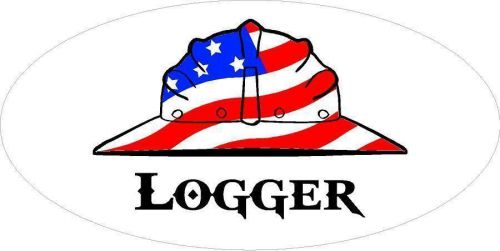 3 - Logger US Flag Hard Hat Hand Union Toolbox Helmet Sticker H262