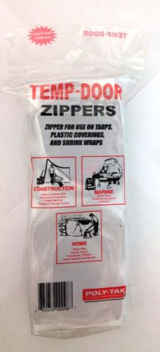 400016 polytak heavy duty zippers 1 1/2&#034; x7&#039; 2-pack temp door for sale
