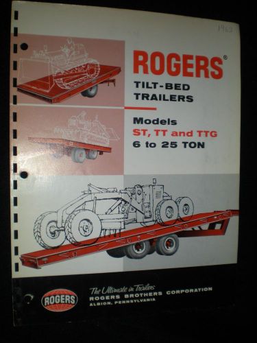 ROGERS TILT-BED TRAILERS BROCHURE 1963