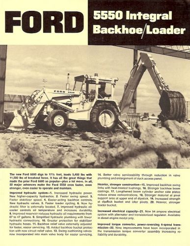 Equipment Brochure - Ford - 5550 - Integral Backhoe Loader Tractor (EB100)