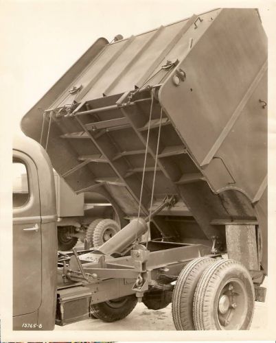 1943 Advertising Photo Lot of 2 TRUCK DUMP BED BODY
