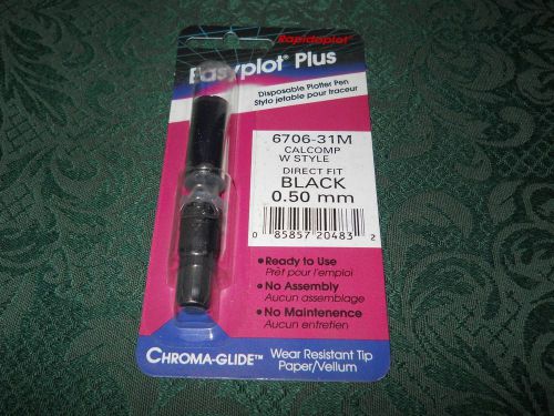 Black 0.50mm Plotter pen Koh-I-Noor 6706-31M W Style Vellum/Paper Calcomp