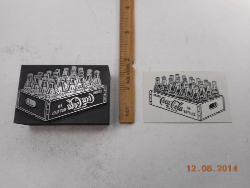 Letterpress Printing Printers Block, Coca Cola Coke in 24 Bottle Wood Carton