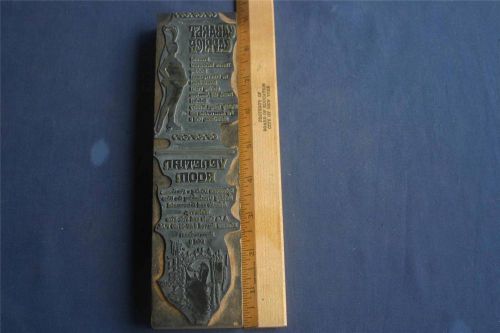 Letterpress Printing Block Cabaret Caprice Venetian Room Advertising    (006)