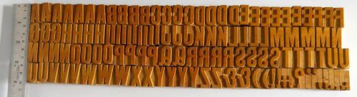 122 piece Vintage Letterpress wood wooden type printing blocks 23mm mint#wb9