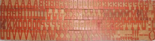 123 piece Unique Vintage Letterpress wooden type printing blocks Unused s1245