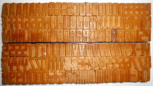 154 piece Unique Vintage Letterpres wood wooden type printing block Unused s1029