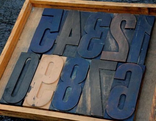 GIANT NUMBERS 0-9 RARE 8.88&#034; Letterpress wooden type woodtype wood number