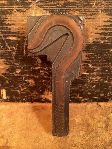 Vintage Hook Screw Wood And Metal Printing Block