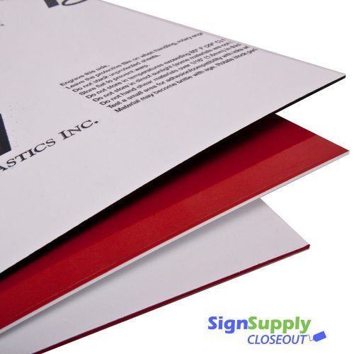 White/ red engraving plastic, 24.25&#034; x 48.5&#034; x 1/16&#034;, 2 ply stock for sale
