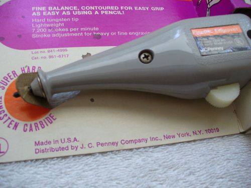 Vintage 70s jc penney electric engraver 4995 brand new unused mint in pkg wwship for sale